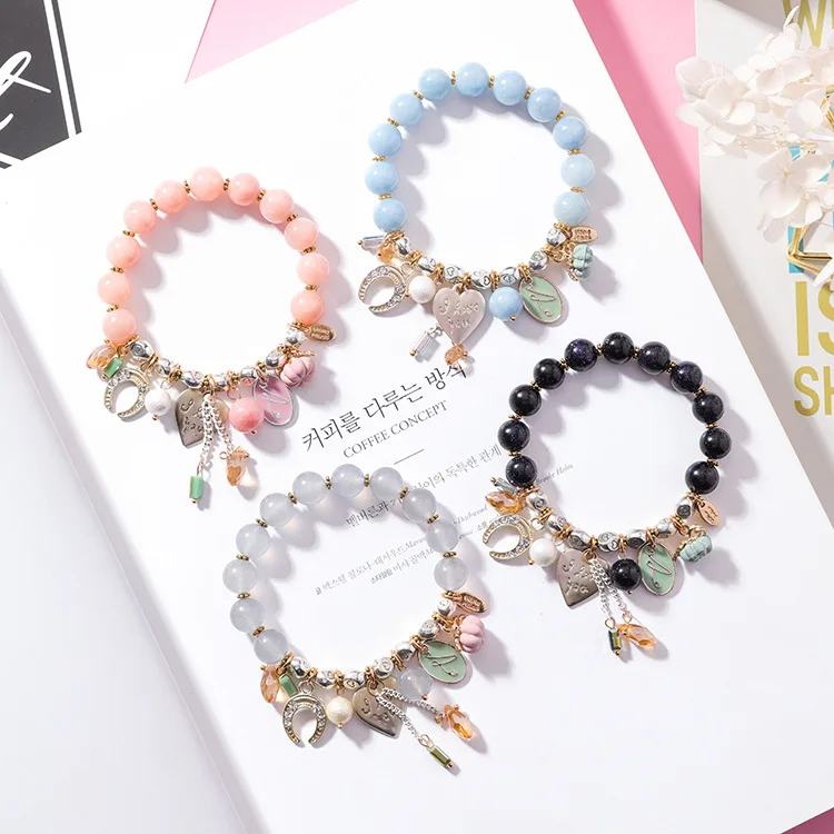 Fashion Lucky Crystal Beaded Bracelet for Girls Wenyii Jewelry Wrist Elastic Charm Bracelets Multi-element Pendant Ornament, As pics show
Fashion Lucky Crystal Beaded Bracelet for Girls Wenyii Jewelry Wrist Elastic Charm Bracelets Multi-element Pendant Ornament, As pics show