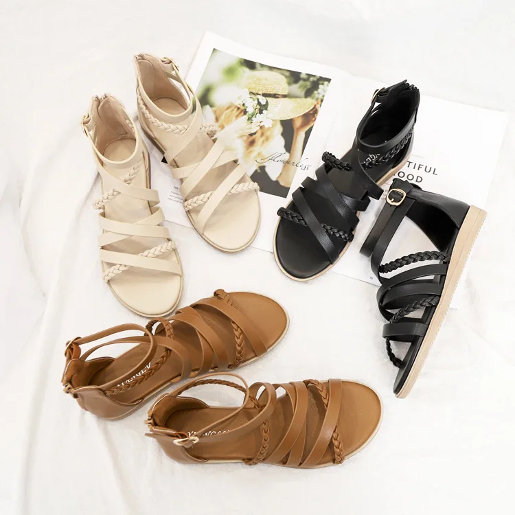2021 fashion Lady sandals Flat comfortable slipper Women shoes house slippers Romanesque style, Black/brown/white
2021 fashion Lady sandals Flat comfortable slipper Women shoes house slippers Romanesque style, Black/brown/white