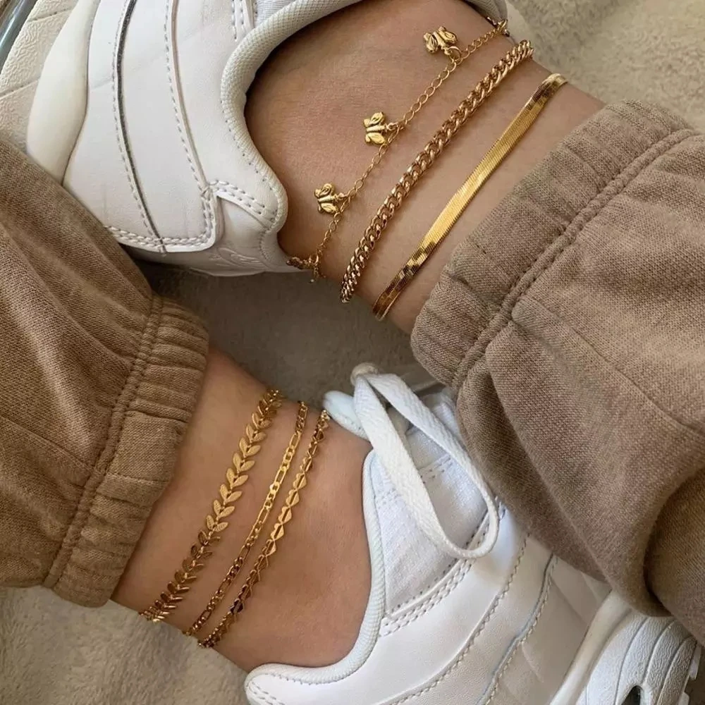 Boho Anklet Foot Geometry Chain Ankle Summer Bracelet Butterfly Pendant Charm Sandals Barefoot Beach Foot Bridal Jewelry(KAN422), As picture
Boho Anklet Foot Geometry Chain Ankle Summer Bracelet Butterfly Pendant Charm Sandals Barefoot Beach Foot Bridal Jewelry(KAN422), As picture