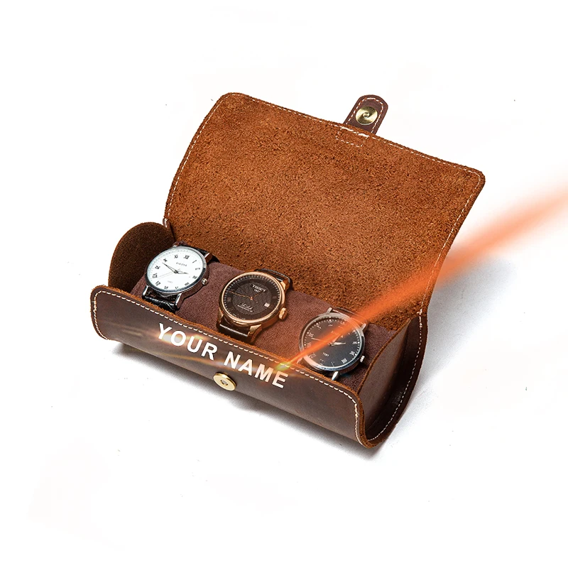 Drop Shipping 3 Slots Watch Storage Hold Watch Box Genuine Leather Vintage Luxury Case Travel Pouch, Coffee
Drop Shipping 3 Slots Watch Storage Hold Watch Box Genuine Leather Vintage Luxury Case Travel Pouch, Coffee