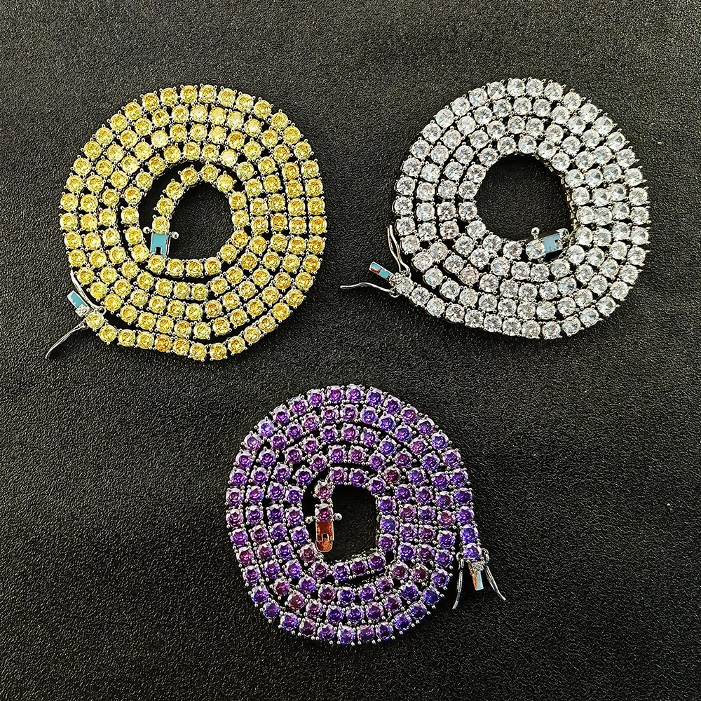 High Quality New Hip Hop Brass 4mm Choker Colorful Link Chain Tennis Chain Men Women Fashion Iced Out Cubic zirconia Jewelry
High Quality New Hip Hop Brass 4mm Choker Colorful Link Chain Tennis Chain Men Women Fashion Iced Out Cubic zirconia Jewelry