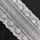 Fashion scripture African 20 cm wide elastic white flower mesh lace for party dress
