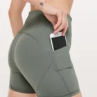 Amazon Hot Custom Gym Shorts Women Workout Sports Tights Yoga Shorts With Side Pockets