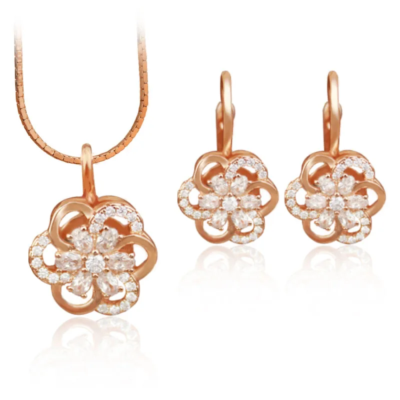 18k Plating Jewelry Women Crystal Jewelry Set High Quality Gold 18k Gold Gift Rings Party Western, Rose gold 
18k Plating Jewelry Women Crystal Jewelry Set High Quality Gold 18k Gold Gift Rings Party Western, Rose gold