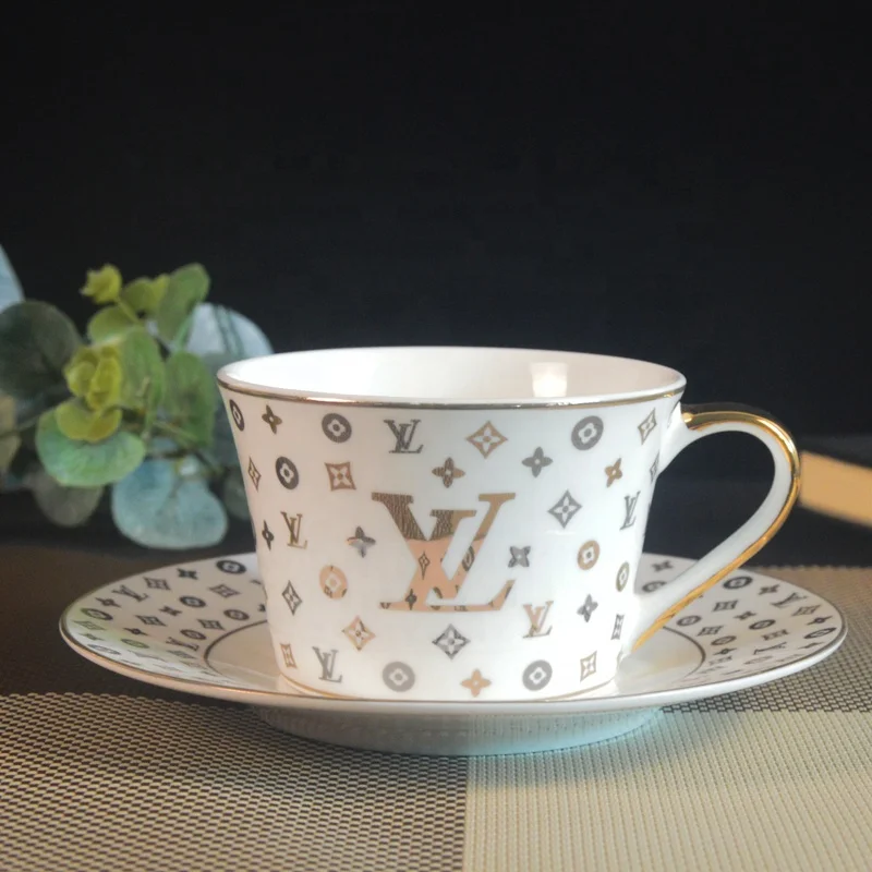 Luxury bone china coffee cup and saucer gold tea cup with dish 
Luxury bone china coffee cup and saucer gold tea cup with dish