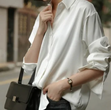 High Quality Long Sleeve Luxury Acetate Fiber Drape Silk Satin Texture Women Business Blouse Oem Custom Shirts Shirt
High Quality Long Sleeve Luxury Acetate Fiber Drape Silk Satin Texture Women Business Blouse Oem Custom Shirts Shirt