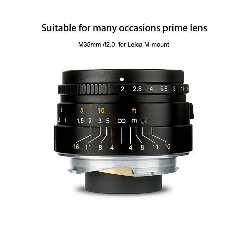 

7artisans 35mm F2.0 Large Aperture paraxial M-mount Lens camera lens for Leica Cameras M-M M240 M3 M5 M6 M7 M8 M9 M9P M10