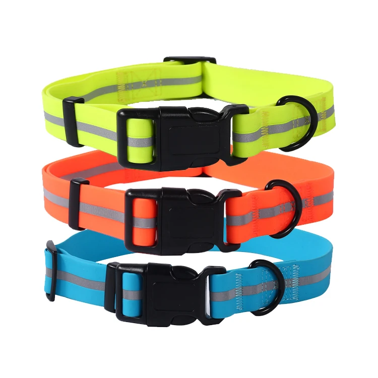 Custom Best Adjustable running reflective luxury waterproof PVC Dog Collar, Green,yellow,orange,pink,red,blue,brown,black,white,etc.
Custom Best Adjustable running reflective luxury waterproof PVC Dog Collar, Green,yellow,orange,pink,red,blue,brown,black,white,etc.