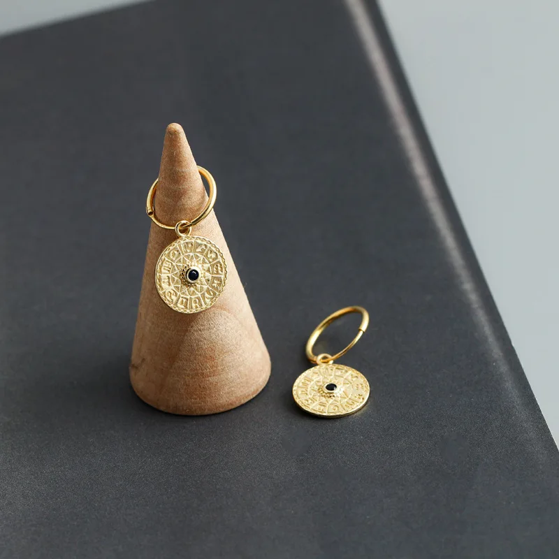 12 constellations compass S925 Silver Earrings Circle Earrings personality trend Earrings female
12 constellations compass S925 Silver Earrings Circle Earrings personality trend Earrings female