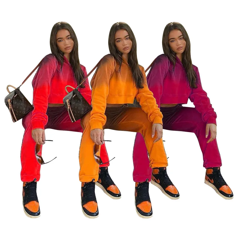 Women Running Trendy Sportwear Clothing Ladies Tracksuit Leggings Women Gradient 2 Piece Pants Set Outfit
Women Running Trendy Sportwear Clothing Ladies Tracksuit Leggings Women Gradient 2 Piece Pants Set Outfit