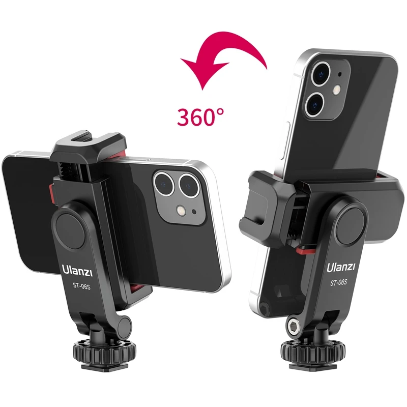 ULANZI ST-06S Plastic mobile Phone Holders, Flexible cell Phone holder clip Tripod Mount Adapter With Cold Shoe Mount, Black red
ULANZI ST-06S Plastic mobile Phone Holders, Flexible cell Phone holder clip Tripod Mount Adapter With Cold Shoe Mount, Black red