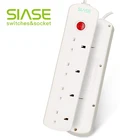 SIASE 4way multiple power universal extension socket with usb