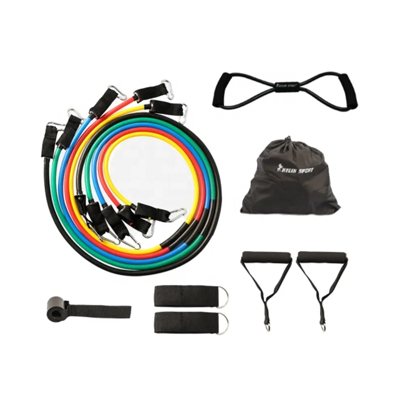 Rising Hot Selling elastic pull rope gym Fitness Latex 11pcs Resistance Band And Tube Set pull rope resistance band, Customized
Rising Hot Selling elastic pull rope gym Fitness Latex 11pcs Resistance Band And Tube Set pull rope resistance band, Customized