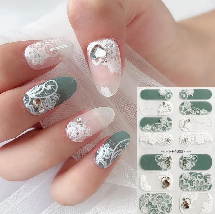 DIY 5D Lace Rhinestone Sticker Multi-design Sticker Nail Wrap Patch Self Adhesive Nail Art Stickers
DIY 5D Lace Rhinestone Sticker Multi-design Sticker Nail Wrap Patch Self Adhesive Nail Art Stickers