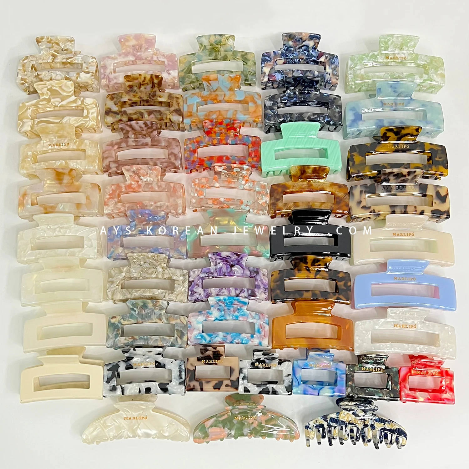 2022 aiyisi new color chart custom logo acetate acrylic hair clip claw clip wholesale
2022 aiyisi new color chart custom logo acetate acrylic hair clip claw clip wholesale
