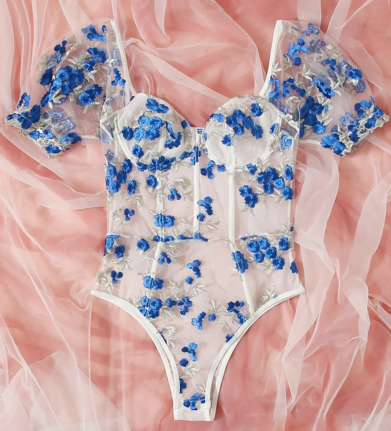 Sexy Transparent Mesh floral embroidery women teddy lingerie new design 2021 women sexy breathable bodysuit, Blue
Sexy Transparent Mesh floral embroidery women teddy lingerie new design 2021 women sexy breathable bodysuit, Blue