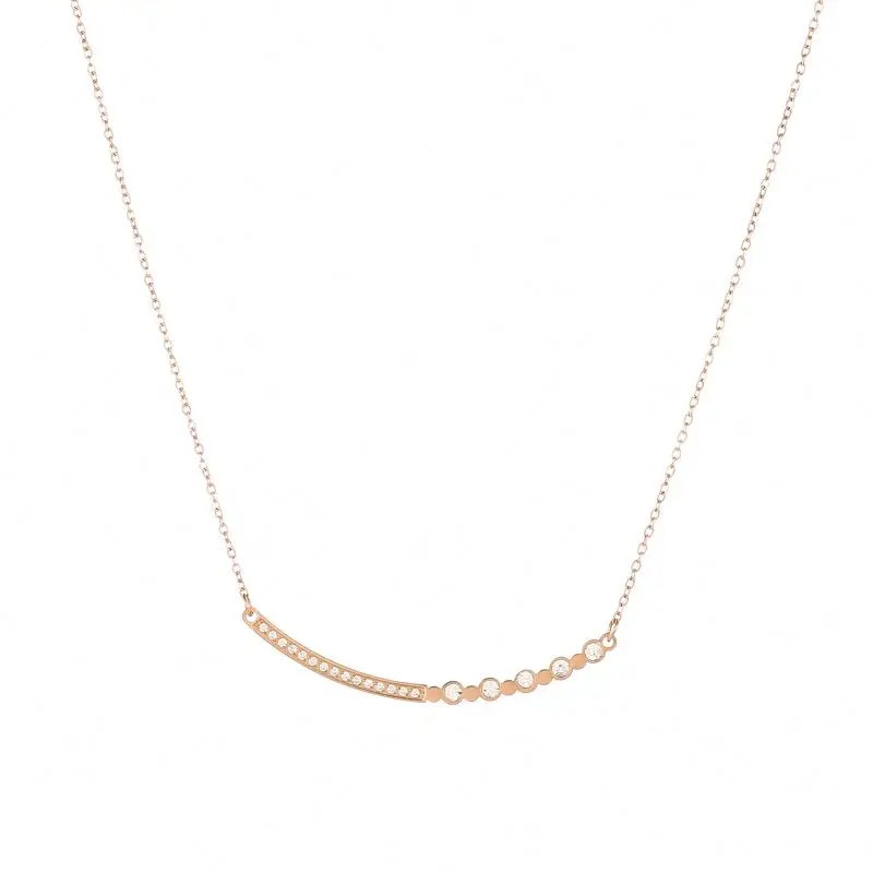 Nickel Free Factory Price Rose Gold Plated Zircon Jewelry Stainless Steel Pendant Necklace
Nickel Free Factory Price Rose Gold Plated Zircon Jewelry Stainless Steel Pendant Necklace