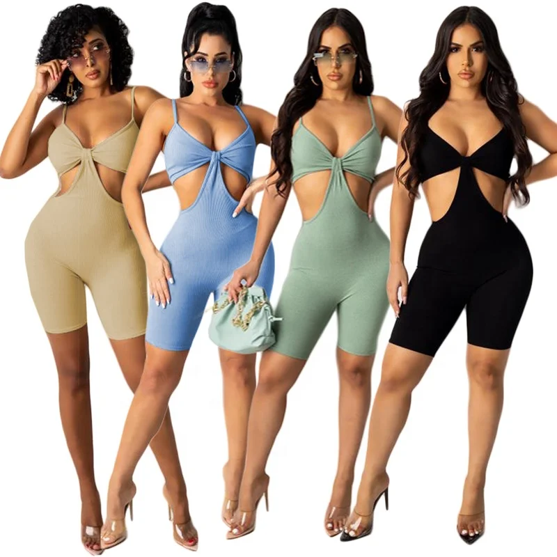 Sexy Spaghetti Strap Hollow Out Rompers Womens Jumpsuit Short Ribbed, Beige, black, green, blue
Sexy Spaghetti Strap Hollow Out Rompers Womens Jumpsuit Short Ribbed, Beige, black, green, blue