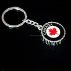 2019 Wholesale custom new arrival Canada series tourist souvenir metallic cap bottle opener keychain keychains