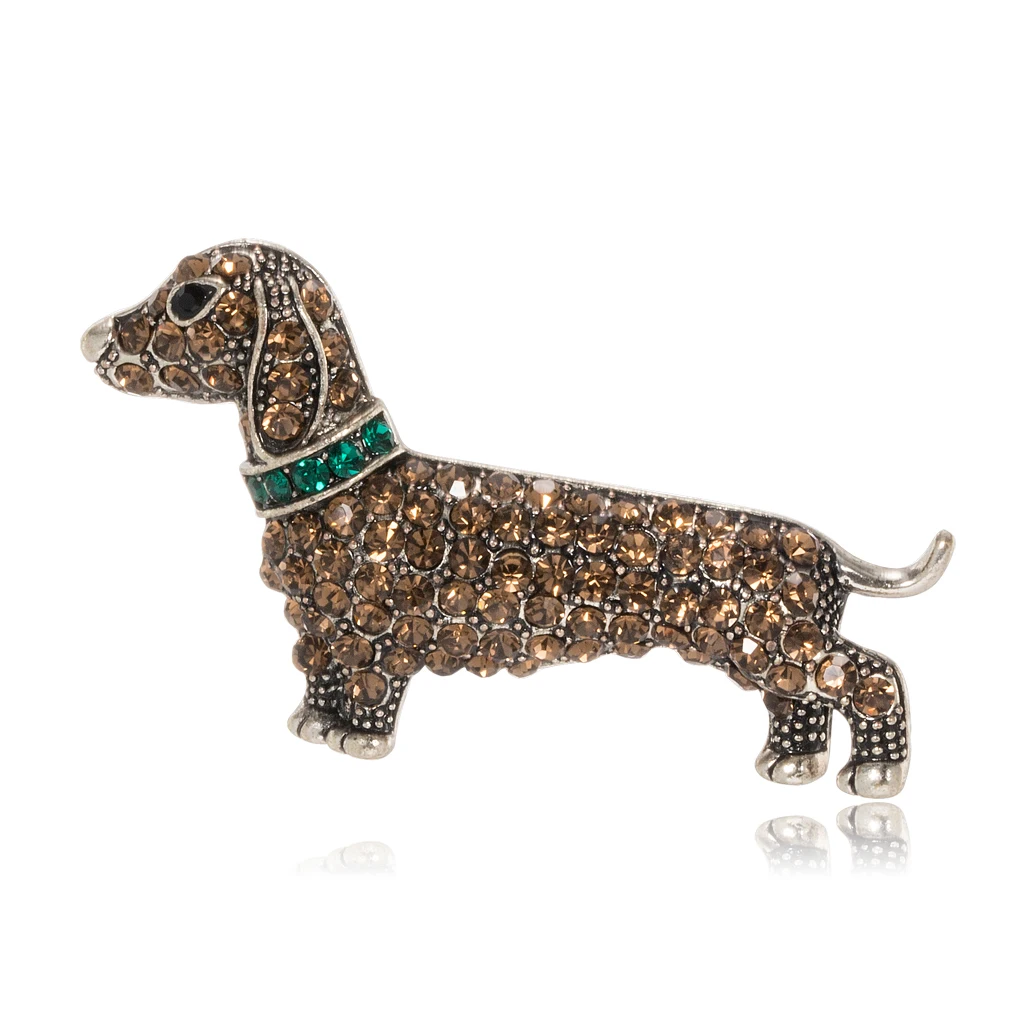 Vintage Silver Yellow Crystal Dachshund Brooch Cute Rhinestone Dog Brooches for Women Children Corsage Pins Jewelry Gifts
Vintage Silver Yellow Crystal Dachshund Brooch Cute Rhinestone Dog Brooches for Women Children Corsage Pins Jewelry Gifts