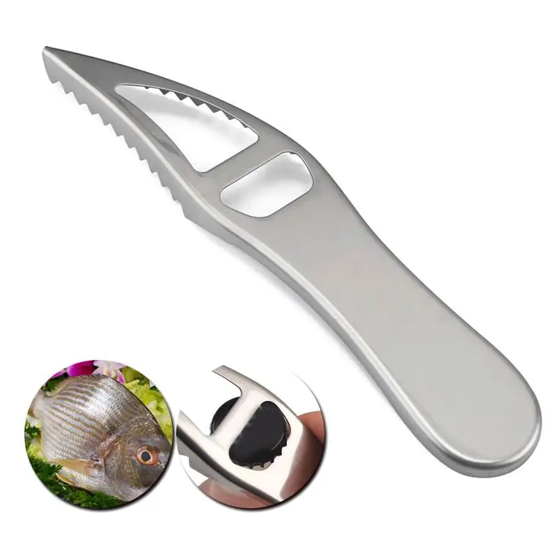 Amazon Hot Selling Multifunction High Quality Stainless Steel Fish Skin Scaler Remover with Beer Bottle Opener Kitchen Tools, Stainless steel color
Amazon Hot Selling Multifunction High Quality Stainless Steel Fish Skin Scaler Remover with Beer Bottle Opener Kitchen Tools, Stainless steel color
