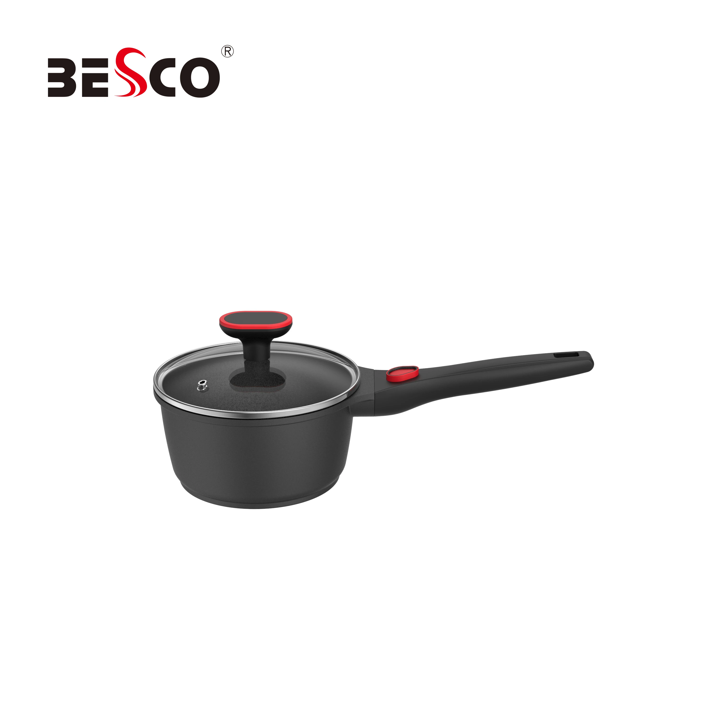 Non-stick pan A small aluminum pan with a lid, an ergonomic milk pan with a removable handle, with a scratch-resistant coating
Non-stick pan A small aluminum pan with a lid, an ergonomic milk pan with a removable handle, with a scratch-resistant coating