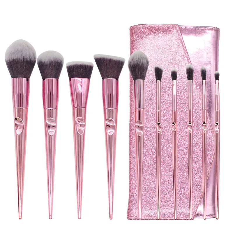 HMU Custom Logo Drop Shipping 10pcs Beautiful Wholesale Pink Plastic Brand Customised Make Up Brushes
HMU Custom Logo Drop Shipping 10pcs Beautiful Wholesale Pink Plastic Brand Customised Make Up Brushes
