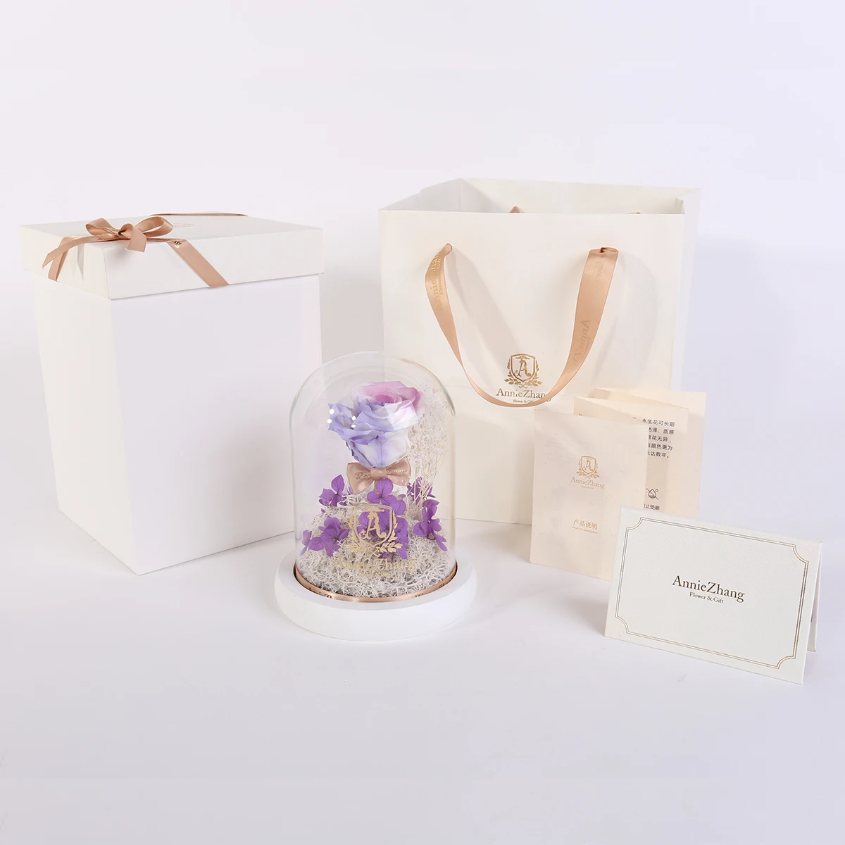 flower for valentines day preserved fresh flower glass gift box