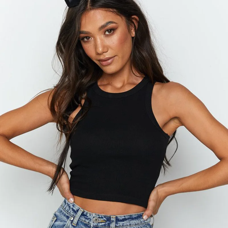 2020 Best Selling Summer Plain White Ribbed Tank Tops Women Knitted Women Tees, Customized color
2020 Best Selling Summer Plain White Ribbed Tank Tops Women Knitted Women Tees, Customized color