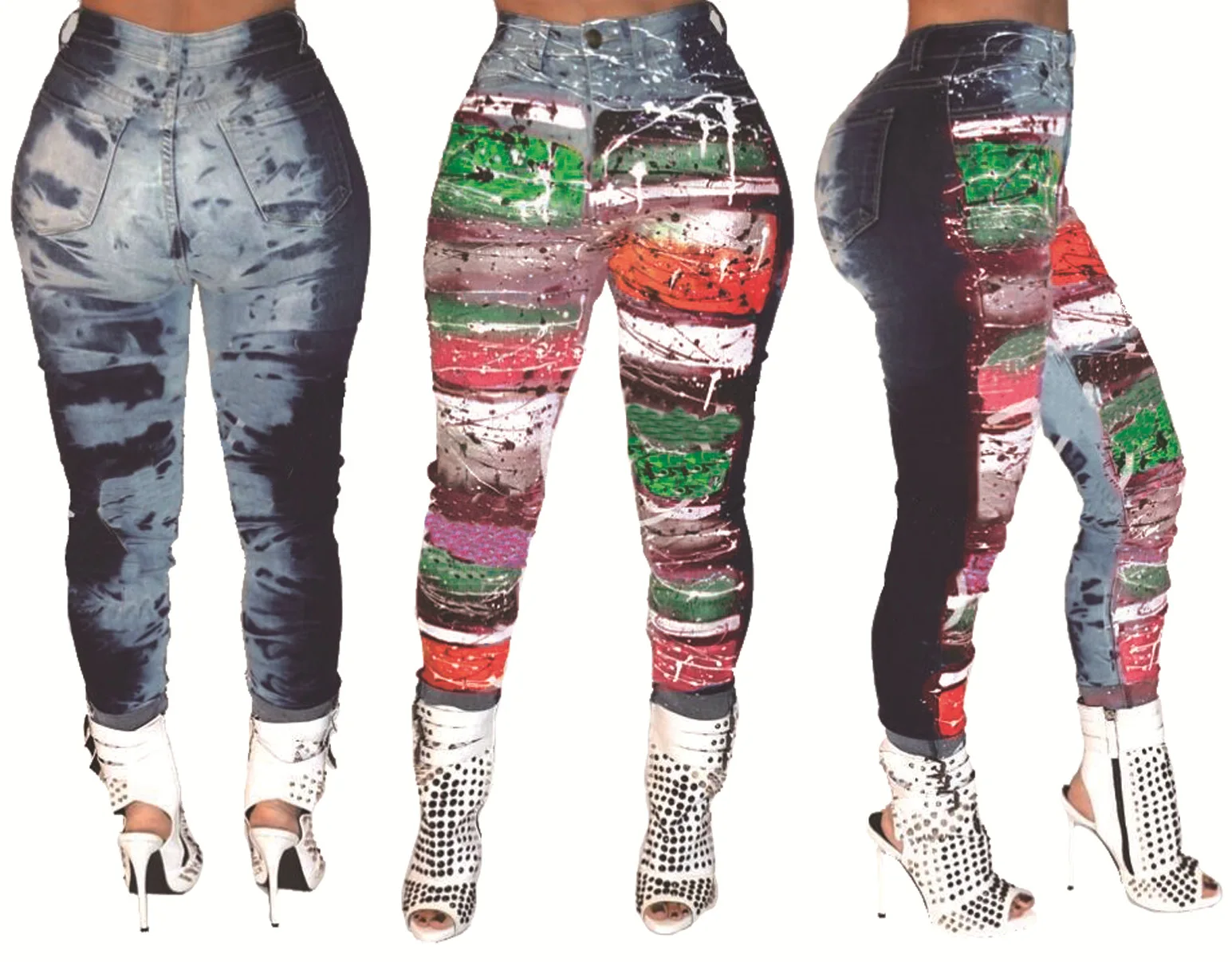New Style Casual Women's Stretch Tie Dye Graffiti Jeans Pants Fashion Digital Printed Denim Jeans Trousers For Women, As pictures show
New Style Casual Women's Stretch Tie Dye Graffiti Jeans Pants Fashion Digital Printed Denim Jeans Trousers For Women, As pictures show