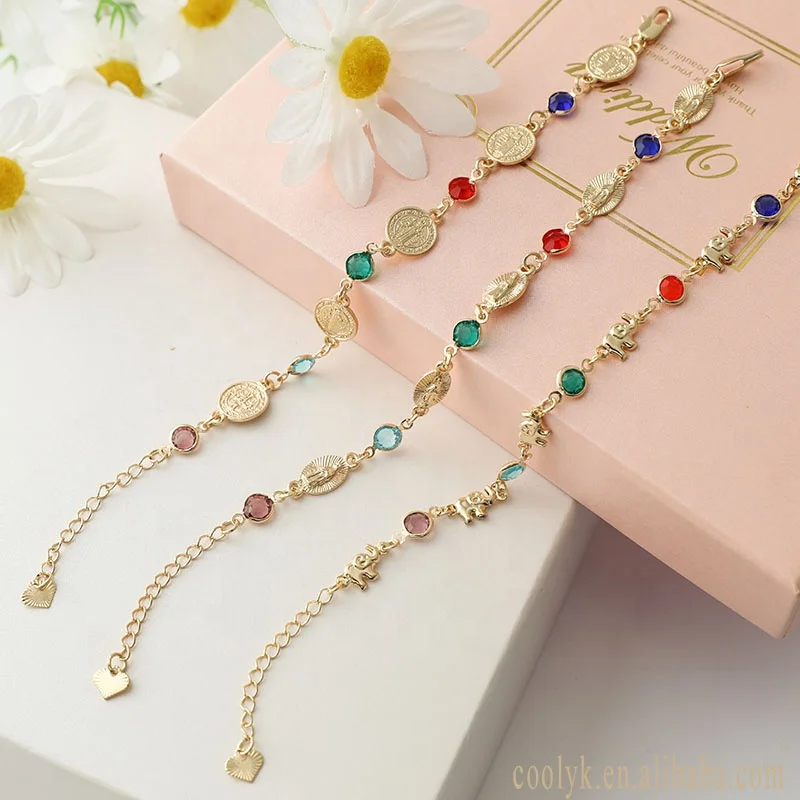 New Arrival Chain Adjustable Elephants Bracelet Bangle Luxury Shiny Cubic Zircon Virgin Mary Bracelets Joyas Pulsera for Ladies
New Arrival Chain Adjustable Elephants Bracelet Bangle Luxury Shiny Cubic Zircon Virgin Mary Bracelets Joyas Pulsera for Ladies