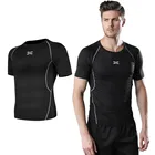 High Quality OEM Men Custom Compression Tight Wear Short Sleeve Running Jogging Fitness Sportswear T-shirt