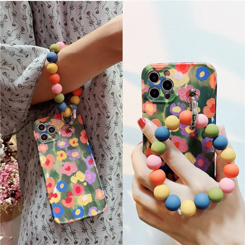 Vintage Flower Graffiti Phone Case with Round Bead Bracelet For iPhone 13 12 11 Pro Max 7 8 plus X XR XS SE 2020
Vintage Flower Graffiti Phone Case with Round Bead Bracelet For iPhone 13 12 11 Pro Max 7 8 plus X XR XS SE 2020