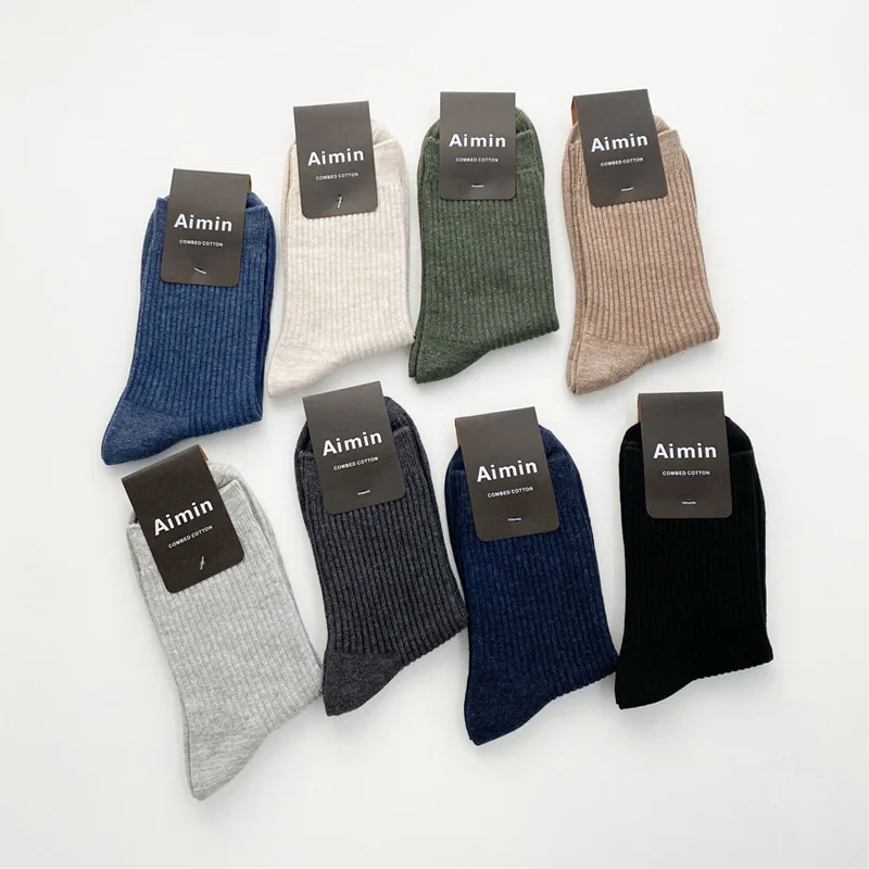 Jingwen OEM New Fashion Meia Masculina Autumn Winter Solid Color Breathable Business Casual Men Socks
Jingwen OEM New Fashion Meia Masculina Autumn Winter Solid Color Breathable Business Casual Men Socks