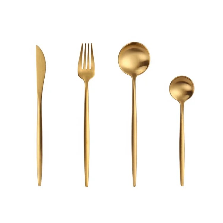 Hot selling luxury 4pcs cubiertos gold flatware sets metal golden cutlery wedding stainless steel gold cutlery set
Hot selling luxury 4pcs cubiertos gold flatware sets metal golden cutlery wedding stainless steel gold cutlery set