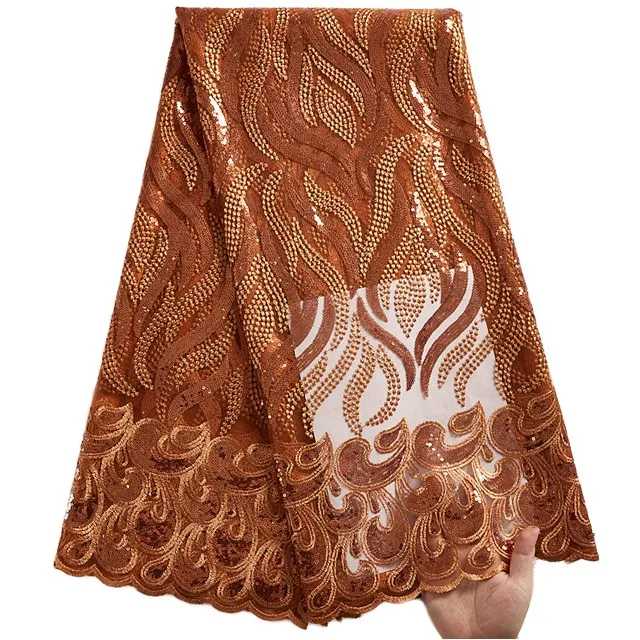 2303 Party Dress French Lace Fabric With Sequins African Embroidery Net Lace Fabric Textile Material For Dress, Shown
2303 Party Dress French Lace Fabric With Sequins African Embroidery Net Lace Fabric Textile Material For Dress, Shown