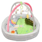 Baby play mat plush Fitness rack embroidery animal with music