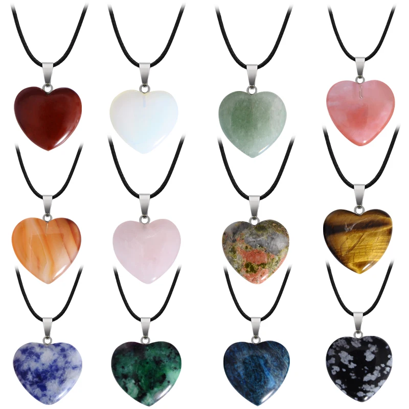 Wholesale Multi Color Heart Pendant Charm Pendants Stainless Steel Buckle Natural Stone Jewelry, Nature stone colour
Wholesale Multi Color Heart Pendant Charm Pendants Stainless Steel Buckle Natural Stone Jewelry, Nature stone colour