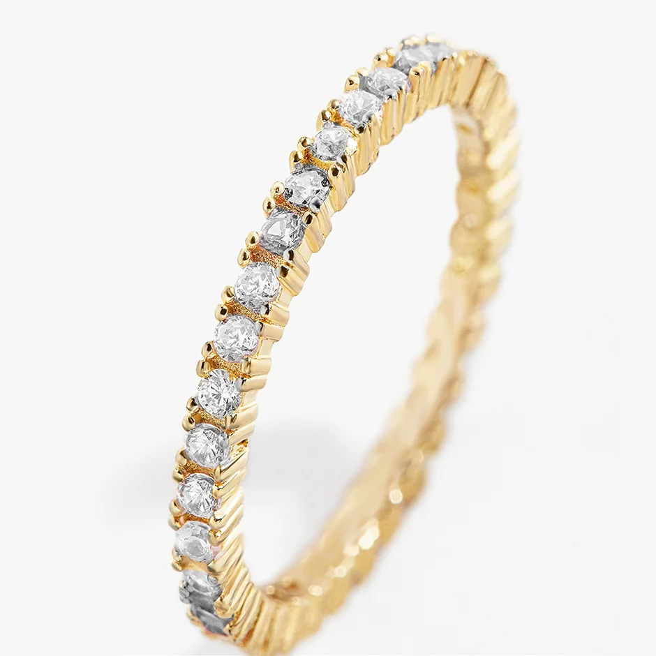 Simple Classic Female Clear Round Crystal Zircon Stone Ring Top Quality Gold Plated Engagement Jewelry Paved Cubic Zirconia Ring
Simple Classic Female Clear Round Crystal Zircon Stone Ring Top Quality Gold Plated Engagement Jewelry Paved Cubic Zirconia Ring