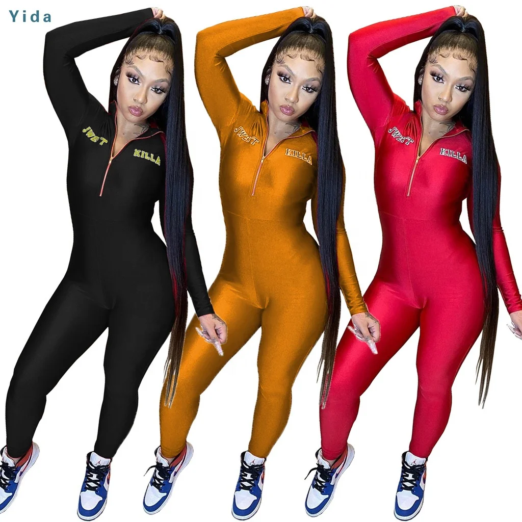YD Spring new front zipper full length jumpsuit one piece long sleeve rompers 2020 women casual clothing
YD Spring new front zipper full length jumpsuit one piece long sleeve rompers 2020 women casual clothing