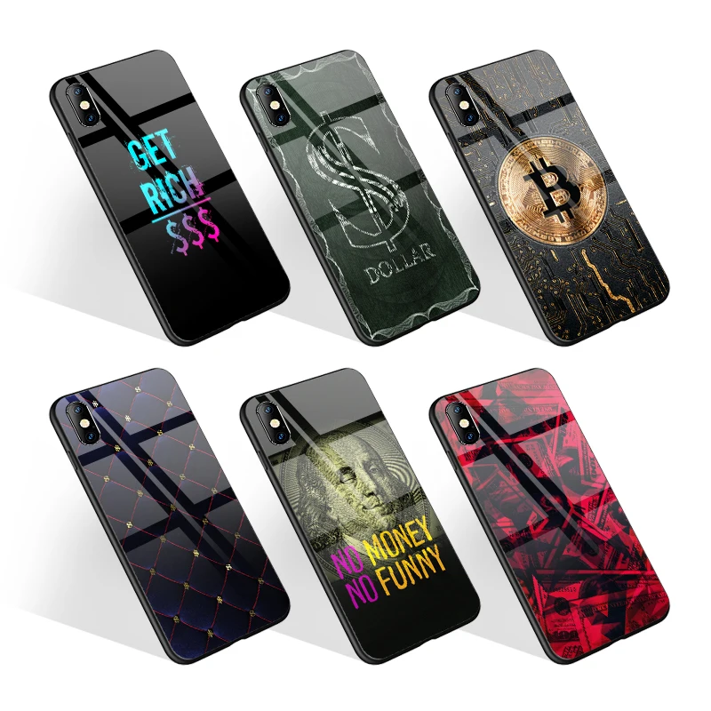 Customized Print Design Money Glossy Glass Unique Phone Case for iPhone 7 8 X XR XSMax 11Pro Max TPU PC Mobile Cover, Black
Customized Print Design Money Glossy Glass Unique Phone Case for iPhone 7 8 X XR XSMax 11Pro Max TPU PC Mobile Cover, Black