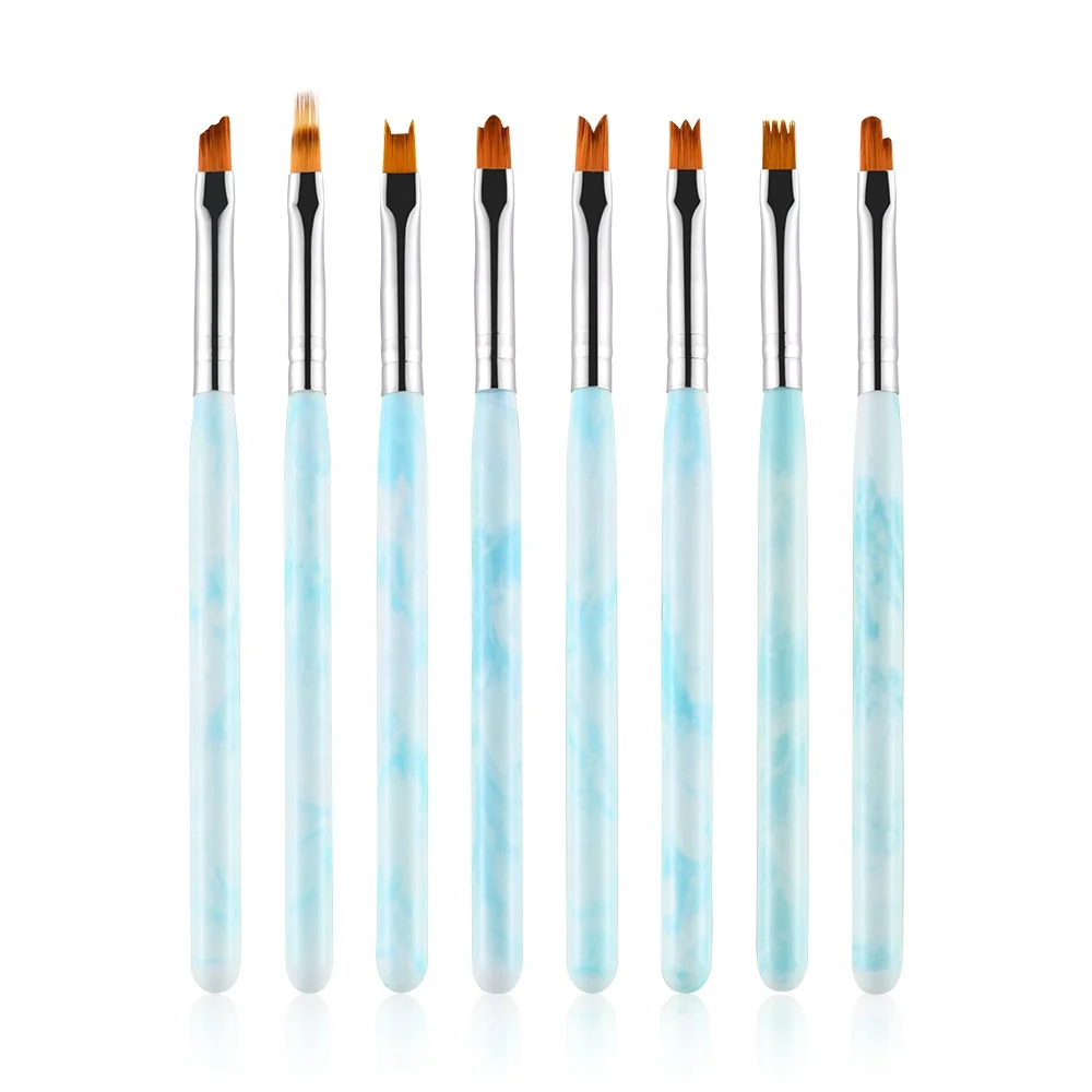 FUUMUUI Best Price Blue Marble Handle uv Gel Art Design Nylon Nail Acrylic Painting Brush Pen Nail Art Brush Set
FUUMUUI Best Price Blue Marble Handle uv Gel Art Design Nylon Nail Acrylic Painting Brush Pen Nail Art Brush Set