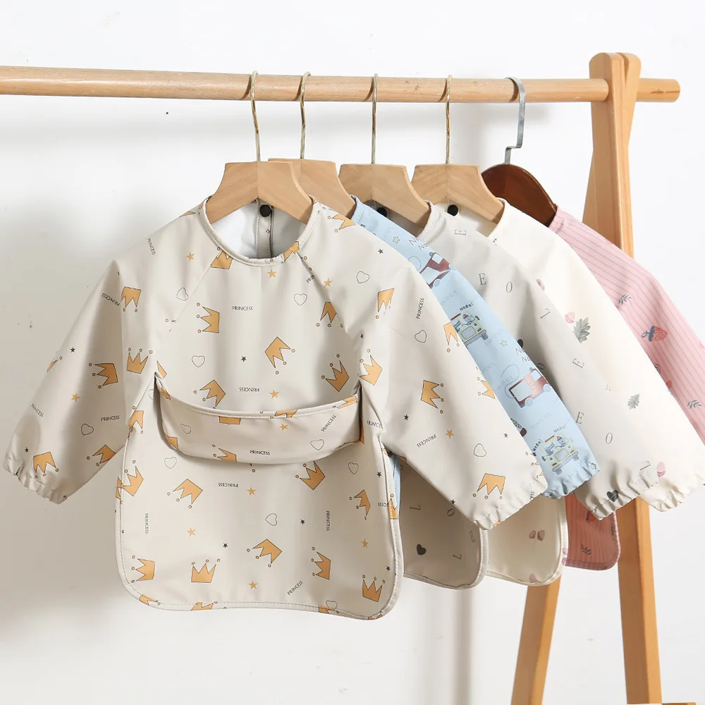 Baby Long Sleeve Bibs Waterproof Super Soft Baby Long Sleeve Pocket Feeding Bibs Baby Smock Bibs With Pocket
Baby Long Sleeve Bibs Waterproof Super Soft Baby Long Sleeve Pocket Feeding Bibs Baby Smock Bibs With Pocket