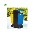 Square stackable recycle bins/stainless steel garbage cans/stainless steel recycling QX-148D