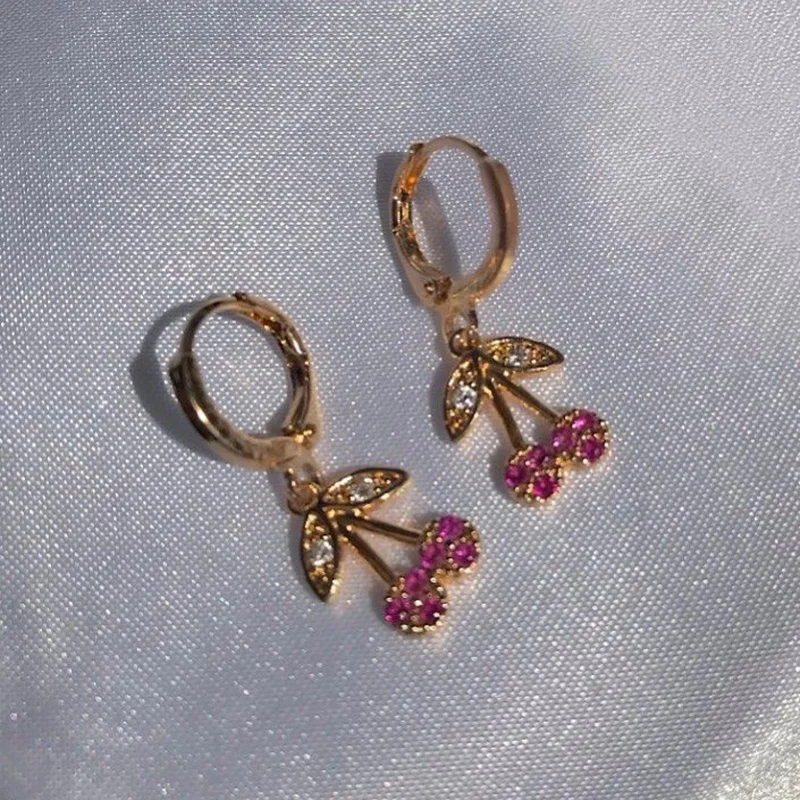 New Fashion Ready to Ship Women Cute Small Hoop Huggie Charm Earrings Jewelry Cherry Hoop Earrings
New Fashion Ready to Ship Women Cute Small Hoop Huggie Charm Earrings Jewelry Cherry Hoop Earrings