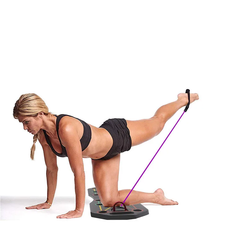 Bracket fitness equipment home chest muscle training exercise multifunctional pull rope folding push-up board, Black
Bracket fitness equipment home chest muscle training exercise multifunctional pull rope folding push-up board, Black