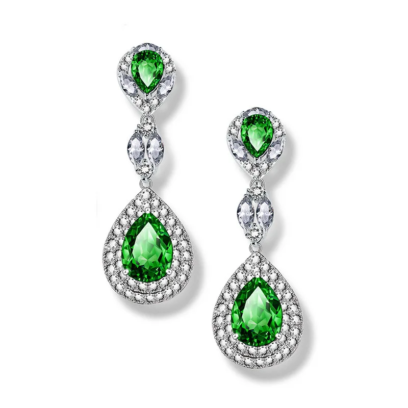 Water Crystal Diamond Korean Luxury Dangle Drops Drop Emerald Blue Jewelry Long Earrings Green Cz Earring, White
Water Crystal Diamond Korean Luxury Dangle Drops Drop Emerald Blue Jewelry Long Earrings Green Cz Earring, White