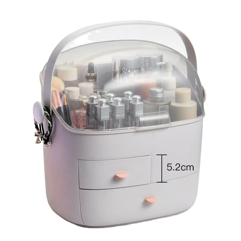 Cosmetics dustproof portable travel storage box with cover, table top large capacity dustproof storage box
Cosmetics dustproof portable travel storage box with cover, table top large capacity dustproof storage box