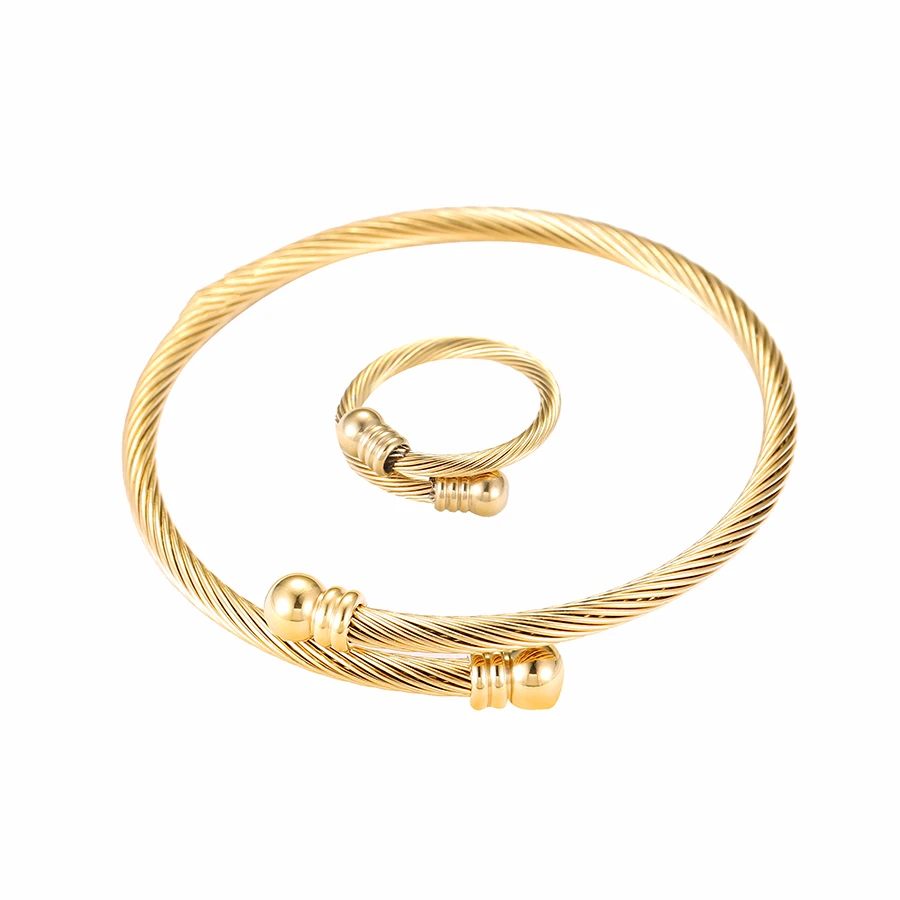 S-151 Xuping jewelry charm jewelry temperament simple universal ring bracelet female stainless steel two-piece set
S-151 Xuping jewelry charm jewelry temperament simple universal ring bracelet female stainless steel two-piece set