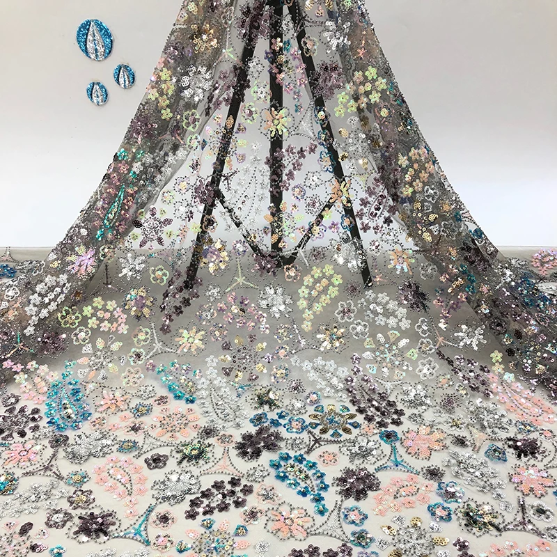 Top Quality Trending Multi Colour Sequins Lace Paisley Pattern Micro Glass Beaded Tulle Fabric For Wedding Dress, 6 colors or customized
Top Quality Trending Multi Colour Sequins Lace Paisley Pattern Micro Glass Beaded Tulle Fabric For Wedding Dress, 6 colors or customized